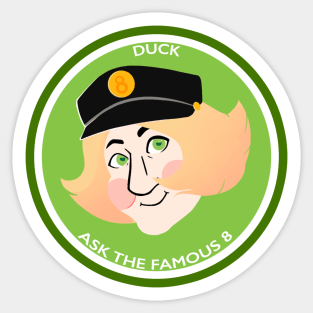 Duck Button - with text Sticker